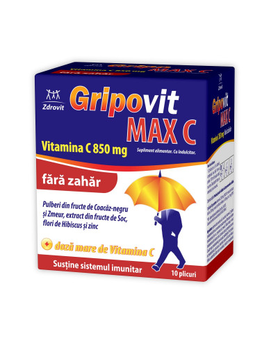 Zdrovit Gripovit Max C fara zahar x10