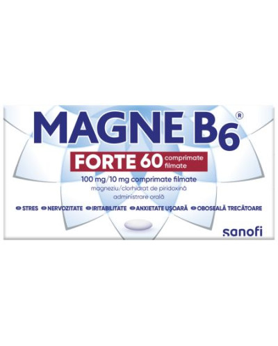 Magne B6 Forte, 100 mg/10 mg, 60 comprimate...