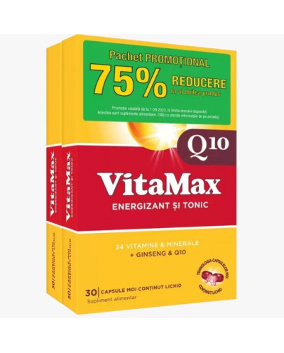 Pachet Vitamax Q10, 30 + 30 capsule, Perrigo
