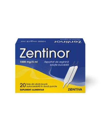 Aspartat de arginina Zentinor, 1000 mg/5 ml, 20...
