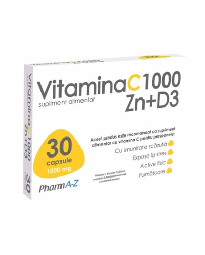 Vitamina C 1000mg cu Zinc+Vit D3 x 30cps Pharm A-Z