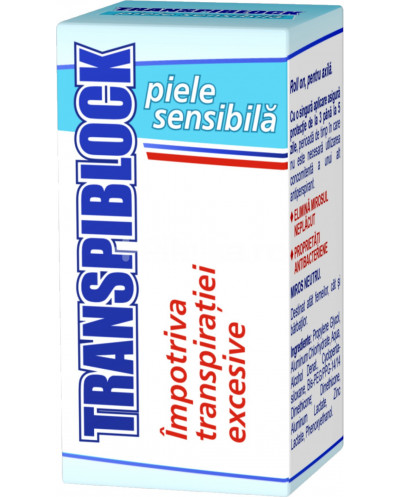 Transpiblock piele sensib 25ml -Zdrovit