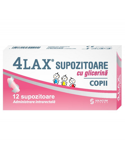 4Lax supoz cu glicer copii x 12sup