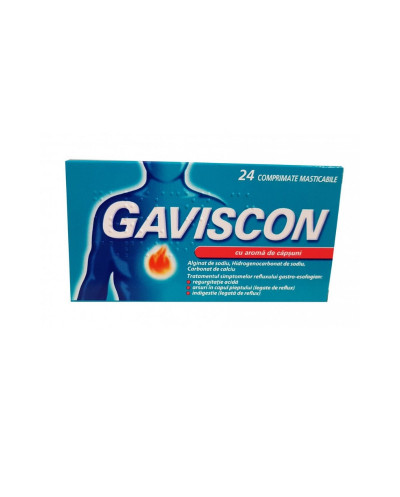 Gaviscon cu aroma capsuni fl x 24cp.mast