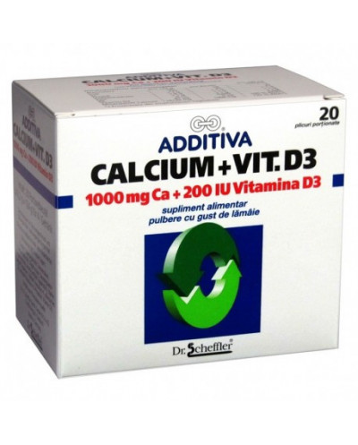ADDITIVA Calciu 1000mg + D3 x 20pl