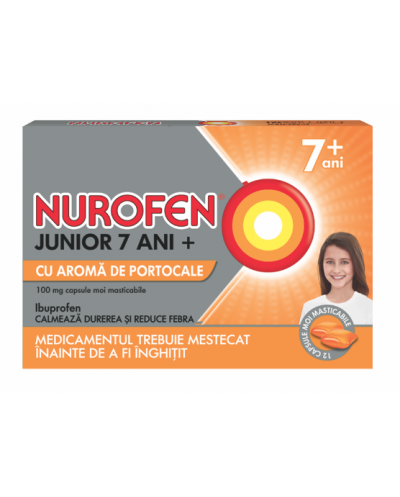 Nurofen Junior 7+porto 100mg x12cps.mast