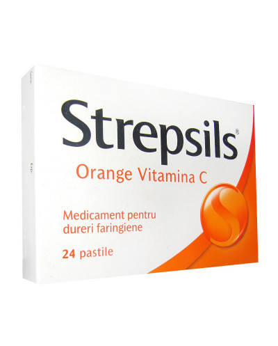 Strepsils Orange vitamina C x 24pastile