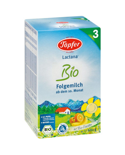 TOPFER Bio 3 lactana lapte 10L+ x 600g
