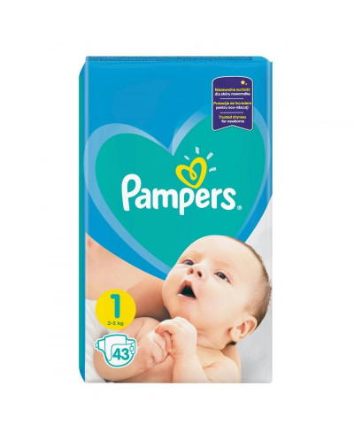 PAMPERS 1 New Baby-dry (2-5kg) x 43buc