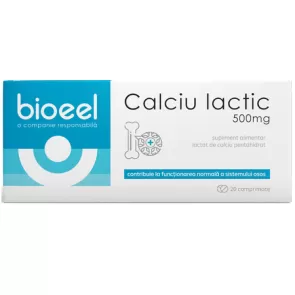 Calciu lactic 500mg x 20cp (BioEel)