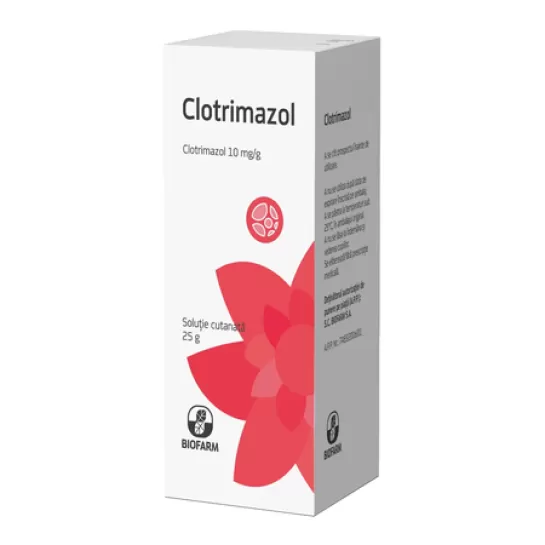 Clotrimazol 1% 10mg/g sol cut 23ml, Biofarm
