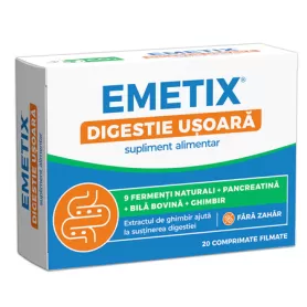 Emetix digestie usoara, 20 comprimate, Fiterman