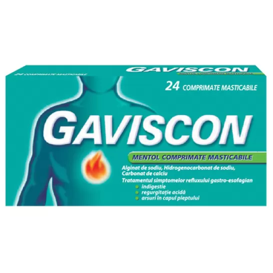 Gaviscon Mentol x 24cpr mast Reckitt Benckiser RO