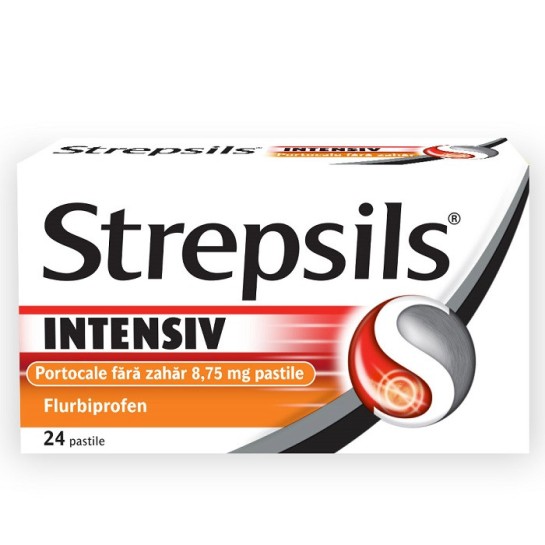 Strepsils Intensiv Portocale fara zahar x 24past