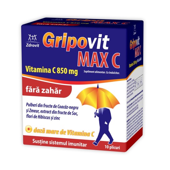 Zdrovit Gripovit Max C fara zahar x10