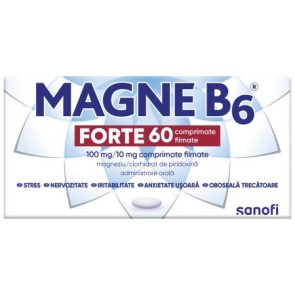 Magne B6 Forte, 100 mg/10 mg, 60 comprimate filmate – Sanofi