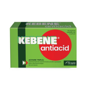 Kebene Antiacid, 40 comprimate masticabile, Solacium
