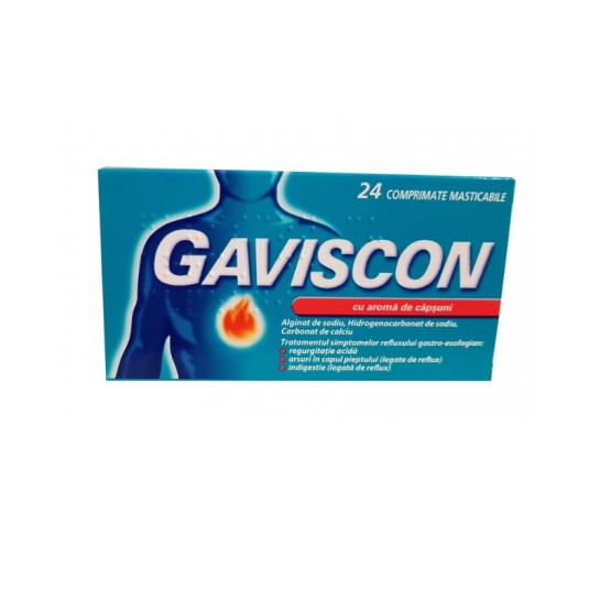 Gaviscon cu aroma capsuni fl x 24cp.mast