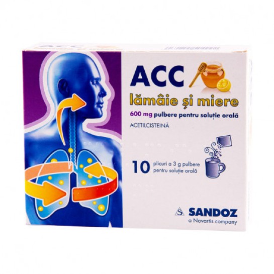 ACC lamaie si miere 600mg pb.sol.or 10pl