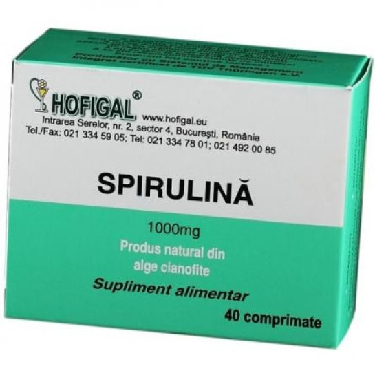 Spirulina 1000mg x 40cp (Hofigal)