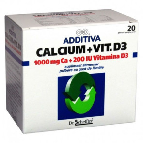 ADDITIVA Calciu 1000mg + D3 x 20pl