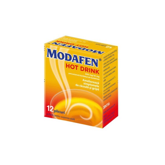Modafen HotDrink 650mg/10mg plb.or x 12pl