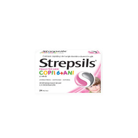 Strepsils Capsuni fara zahar x 24pastile