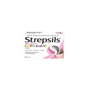 Strepsils Capsuni fara zahar x 24pastile