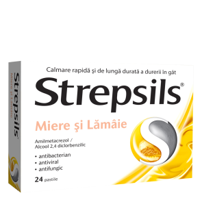 Strepsils miere si lamaie x 24cp