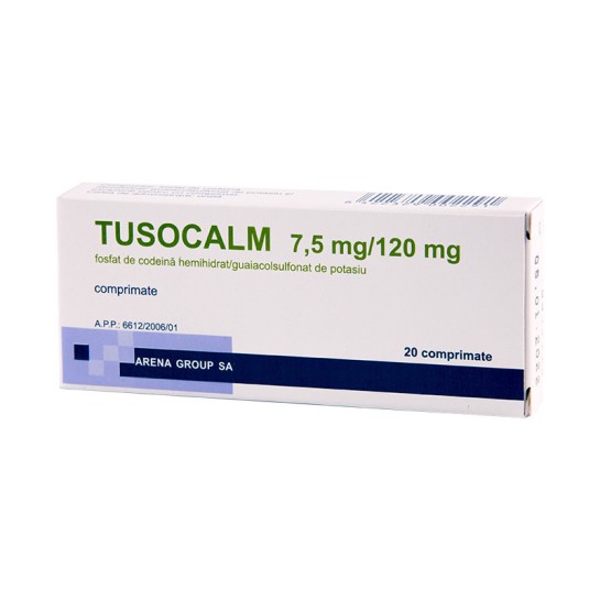 Tusocalm 7,5mg/120mg x 20cpr