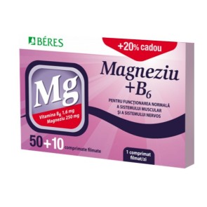 BERES Magneziu + B6 x 50cp.film+10-promo