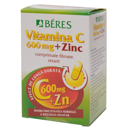 BERES Vitamina C 600mg + ZIinc x60