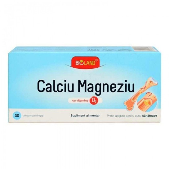 Calciu + Mg + vit D x 30cp (Biofarm)