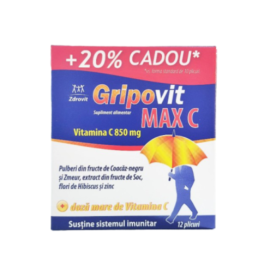 Zdrovit Gripovit Max C x 10pl + 20%-cad