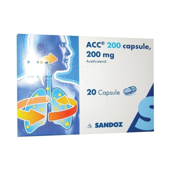 Acetilcisteina cp 200 mg