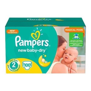 PAMPERS 2 Mini new baby (3-6kg) x 100buc