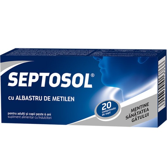 Septosol cu albastru de metilen, 20 comprimate de supt
