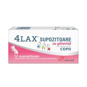 4Lax Supozitoare cu Glicerina Copii 1250mg x 12sup