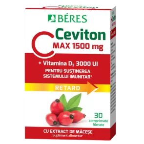 Beres Ceviton C Max 1500mg+Vit D3 3000UI  x 30cpr film ret